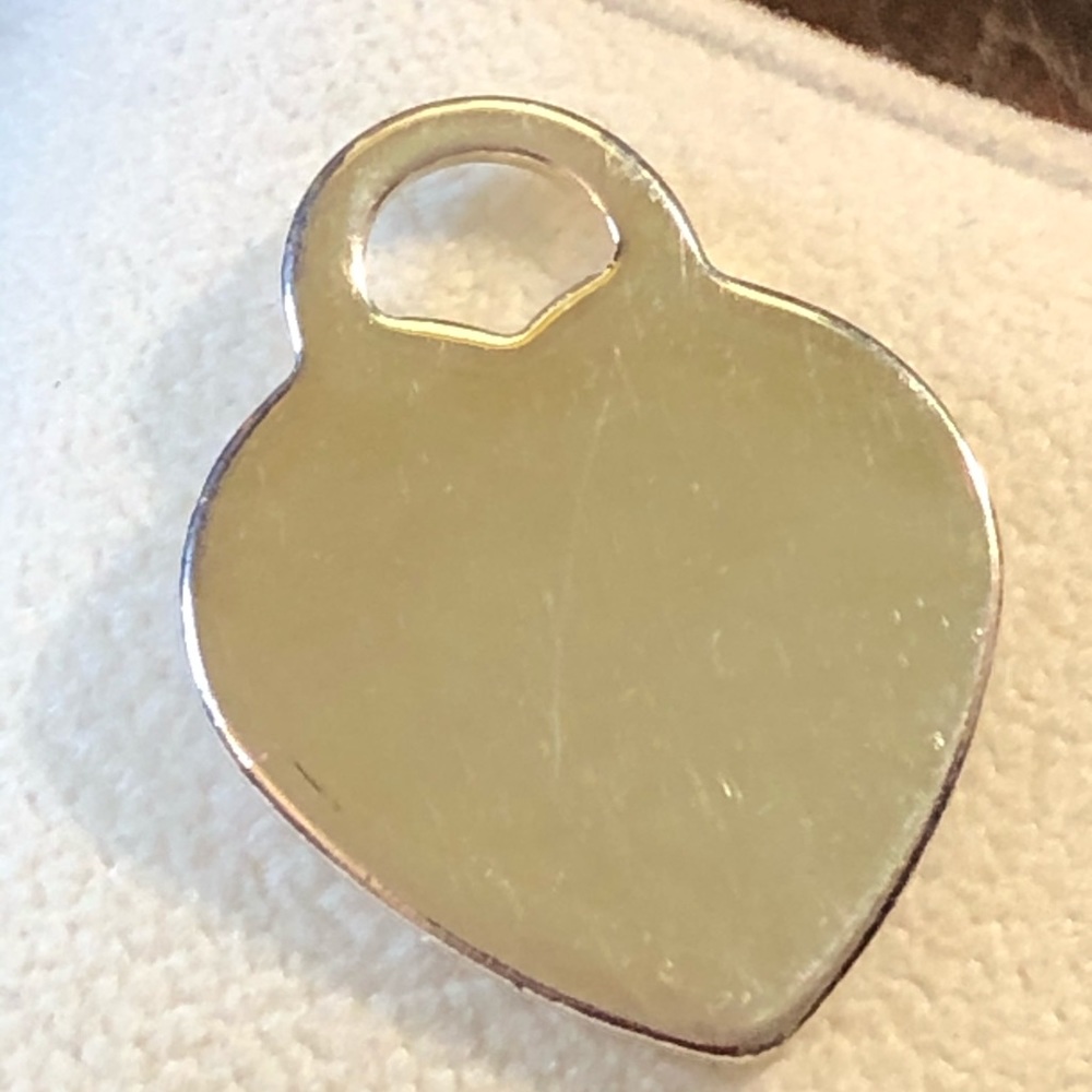 Solid Sterling Silver HEART Pendant Charm Fob